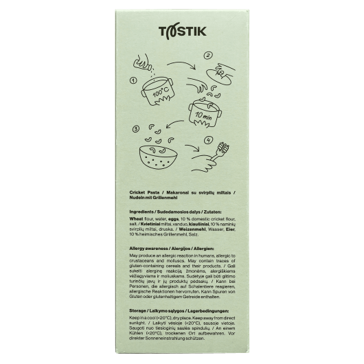 Makaronai su svirplių miltais tastik