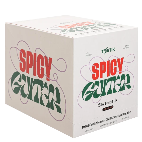 Dried Crickets with Chilli & Smoked Paprika (Seven pack)